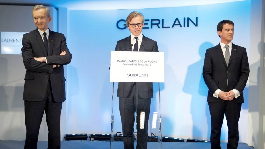 Inauguración de La Ruche: Bernard Arnault, Laurent Boillot y Manuel Valls.