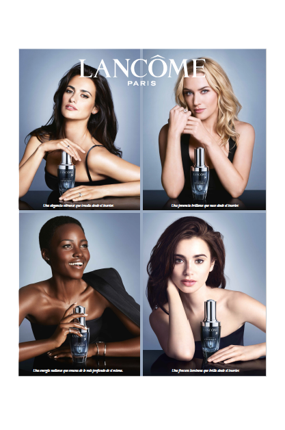 Embajadoras Lancôme en el visual publicitario de Advanced Génifique