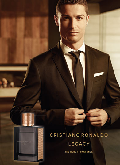 Imagen publicitaria de Legacy, la fragancia de Cristiano Ronaldo.