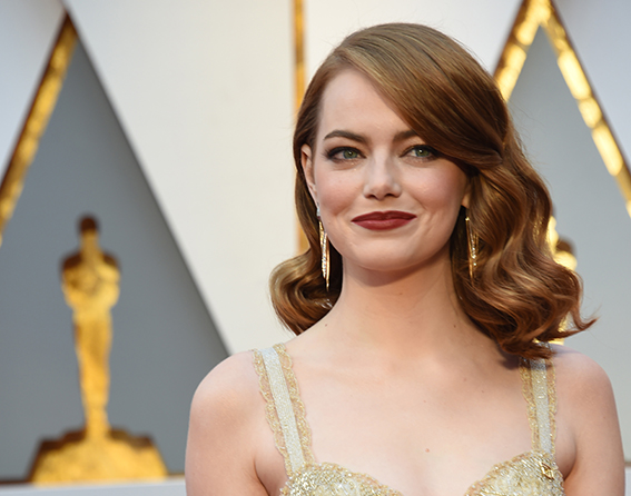 Emma Stone, premios Óscar 2017, look de maquillaje