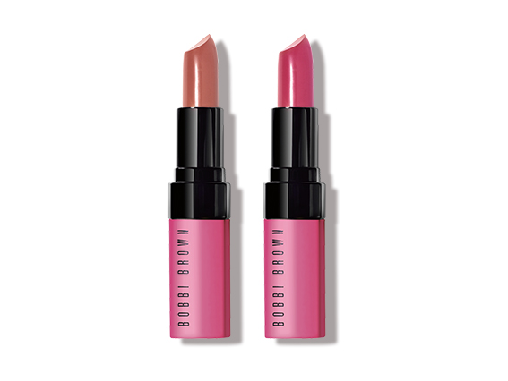Bobbi Brown, dúo de barras de labios en rosa y nude.