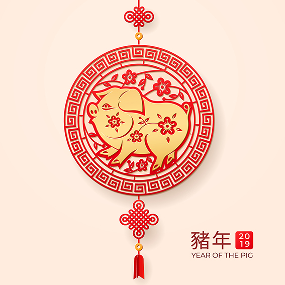 Año del Cerdo, China, 2019