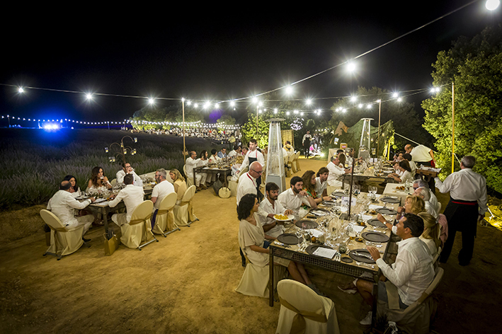 Cena vip en el Festival de la Lavanda, en Brihuega
