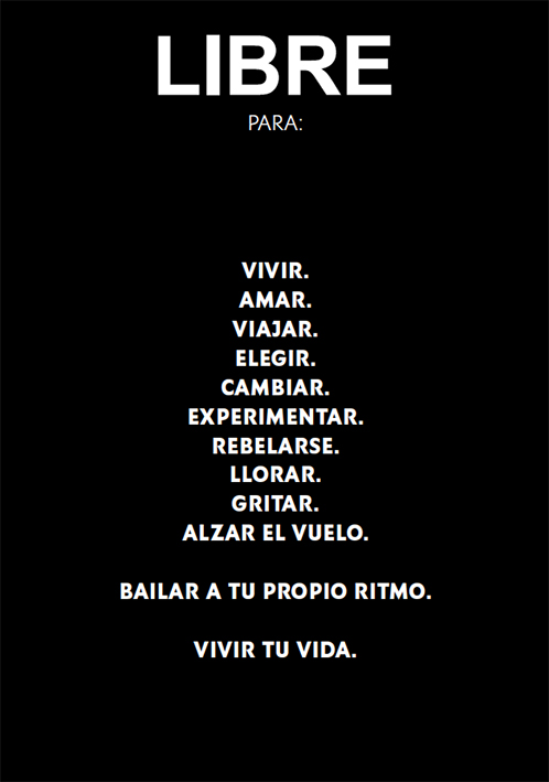 texto del nuevo perfume Libre, YSL