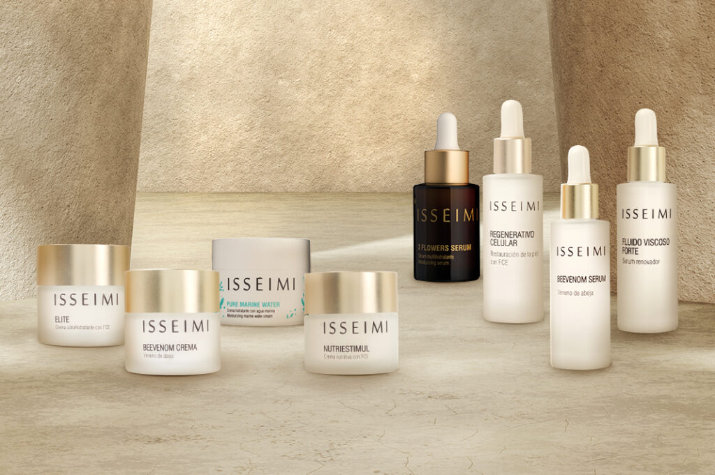 Bodegón de cremas y serums de Isséimi: Compra una crema de Isséimi y llévate el serum de regalo con la oferta de Black Friday
