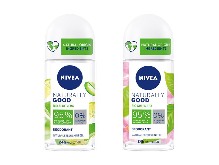 Nivea elige el formato roll-on para su nuevo desodorante vegano y sin sales de aluminio, Naturally Good Desodorante.