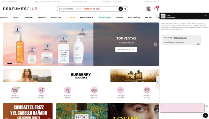 Perfume's Club IA asistente virtual
