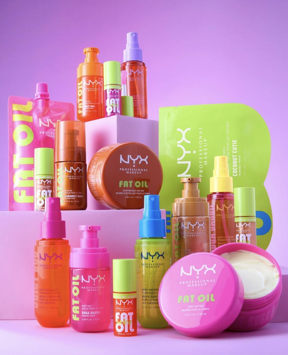 Colección de cuidado corporal Oil Fat Body, de Nyx.
