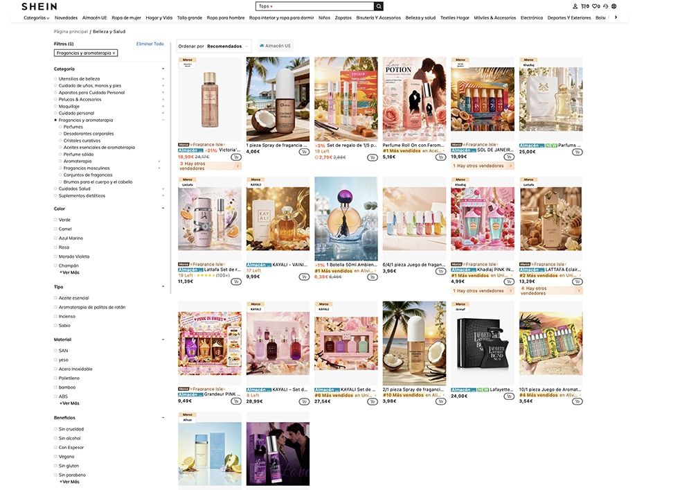 Shiseido demanda a Shein por vender productos de sus marcas sin autorización
